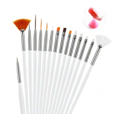 Nail Art Painting Decoration Manicure Tool Kit - 15Pcs - SHOPPE.LK