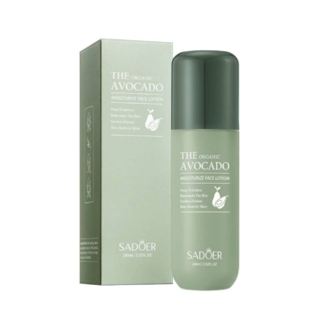 SADOER Organic Avocado Face Lotion - for Soft, Hydrating Smooth Skin - 100ml - SHOPPE.LK