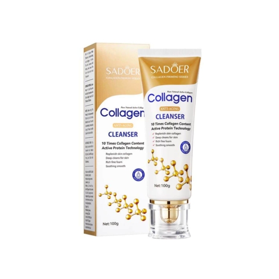 SADOER Collagen Face Cleanser for Brightening and Moisturizing - 100g - SHOPPE.LK