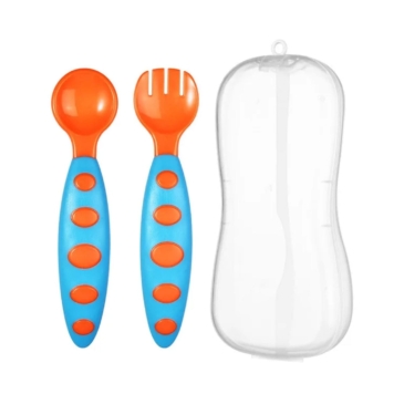 Baby Cutlery Set with Spoon & Fork in Cute Case - SHOPPE.LK