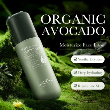 SADOER Organic Avocado Face Lotion - for Soft, Hydrating Smooth Skin - 100ml - SHOPPE.LK