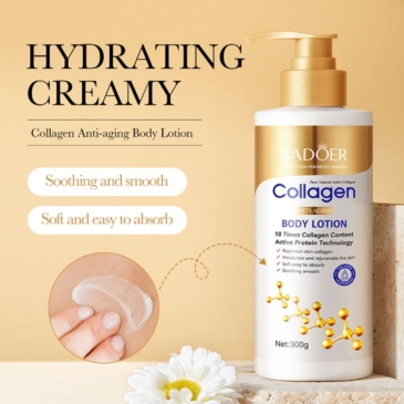 SADOER Collagen Body Lotion for Hydrating and Brightening - 300g - SHOPPE.LK