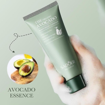 SADOER Organic Avocado Facial Cleanser for Hydrated Skin - 100g - Image 4