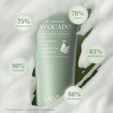 SADOER Organic Avocado Facial Cleanser for Hydrated Skin - 100g - Image 2