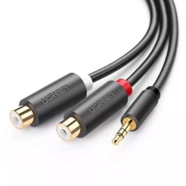 UGREEN 3.5mm Male to 2RCA Female Jack Stereo AUX Audio Cable Adapter - 25CM - SHOPPE.LK