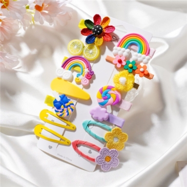 ST.KUNKKA Cute Fashion Hair Clip Set for Children - 14Pcs - SHOPPE.LK