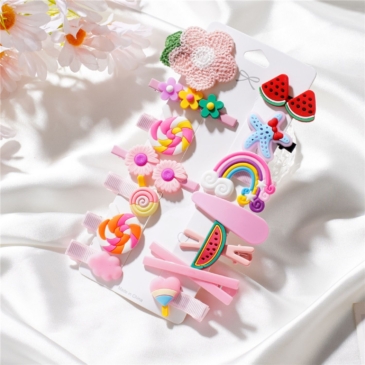 ST.KUNKKA Cute Fashion Hair Clip Set for Children - 14Pcs - Image 5