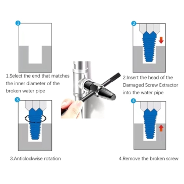 Damaged Screw Extract & Bolts Remover Tool for Easy Repairs 4/6 (15mm-20mm) - SHOPPE.LK