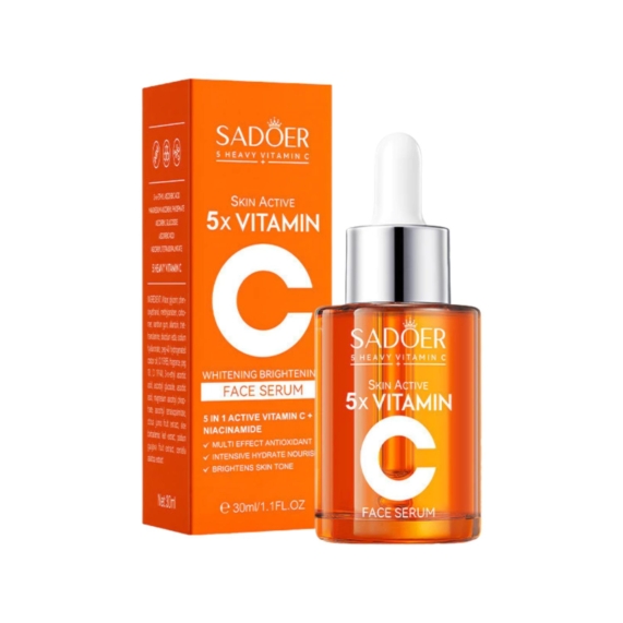 SADOER Vitamin C Brightening Face Serum 30ml - Multi Effect Antioxidant Essence - SHOPPE.LK