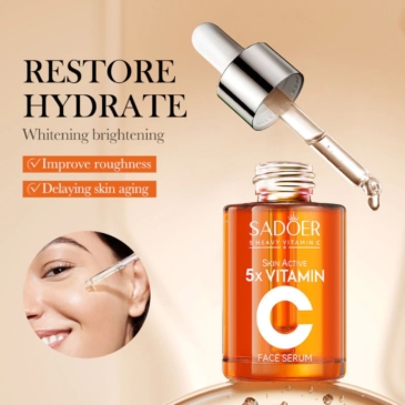 SADOER Vitamin C Brightening Face Serum 30ml - Multi Effect Antioxidant Essence - Image 2