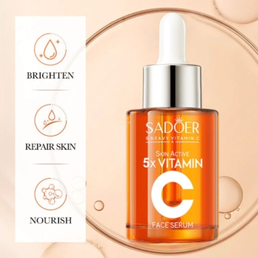 SADOER Vitamin C Brightening Face Serum 30ml - Multi Effect Antioxidant Essence - Image 3
